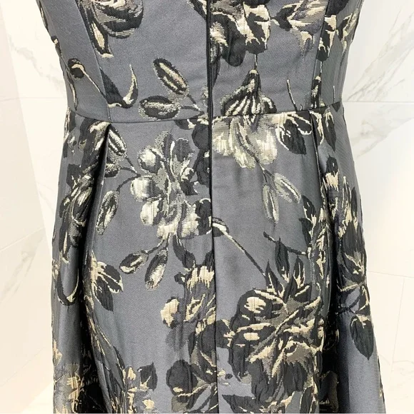 Adrianna Papell Metallic Floral Midi Dress - Picture 10 of 15